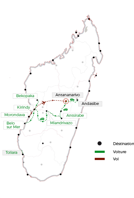 East and West of Madagascar